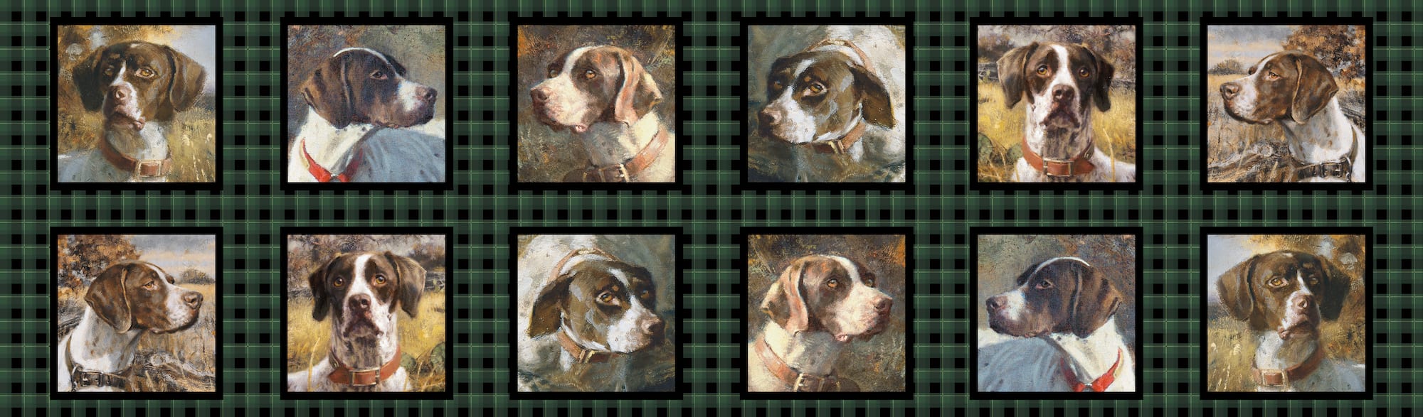 Wild Wings Point North Setter Block Cotton Fabric
